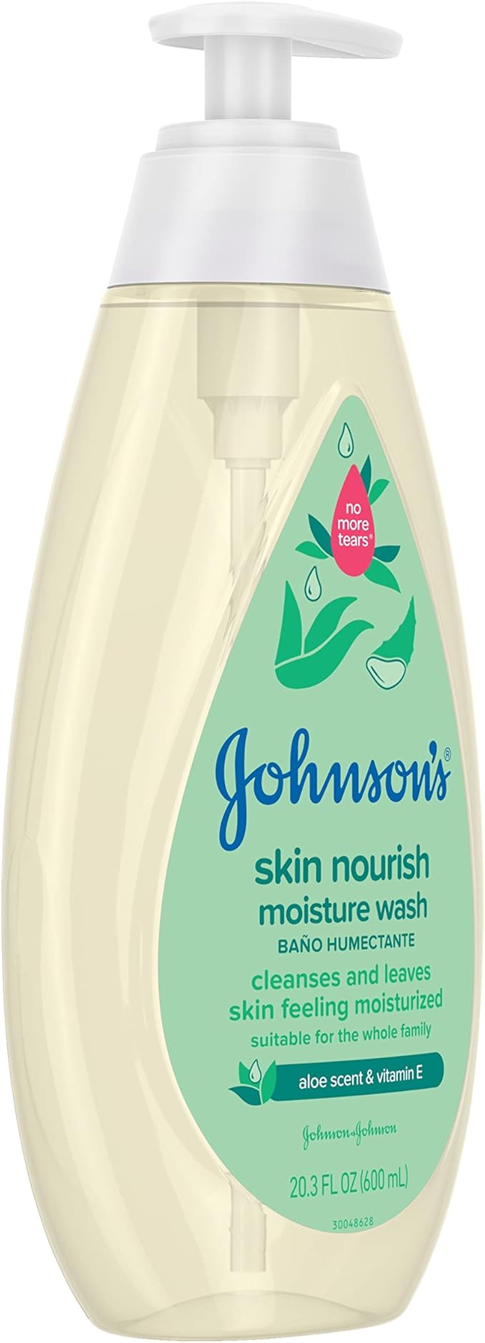Johnson's Baby Skin Nourishing Moisture Baby Body Wash with Aloe Scent & Vitamin E, Hypoallergenic & Tear Free Bath Wash for The Whole Family 20.3 fl. 2)