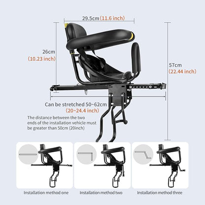 YouTeMei Kids Bike seat, Front Mounted Bike Seat for Adult Bike,Bike Seat Kids for 1-6years Old…
