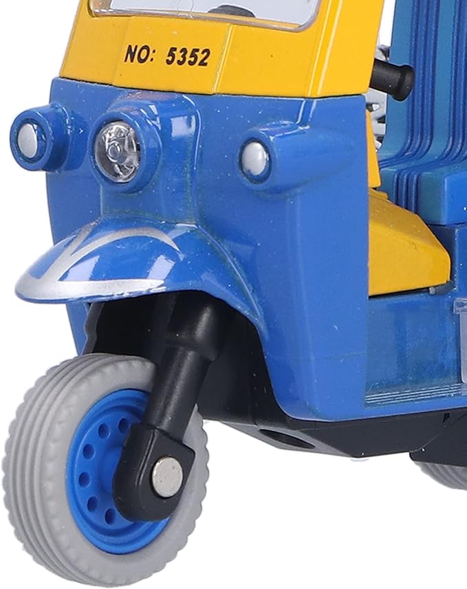 RiToEasysports Tricycle Toy, Pull Back Thai Tricycle Simulation Alloy Tuk