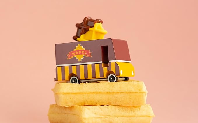 Candylab Toys CANDYCAR® Wooden Food Truck Collection - Waffle Van,