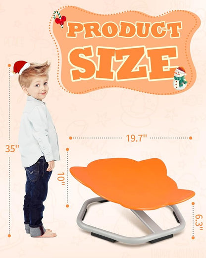 Dollate Carousel Spin Sensory Chair for Kids, Petal Kids Swivel Chair, Elephant Sit and Spin Swivel Chair,Toddler Spinner Seat Non-Slip Spinning Seat Autism Kids Swivel Chair for Training Balance