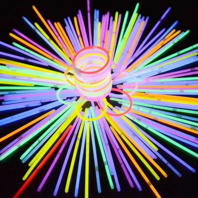 394 Pcs Glow in the Dark Party Supplies for 16 Kids Adults, Light Up Party Favors,150 Glow Sticks Bulk Party Pack (for Glow Glasses,Earring,Bunny Ear Headband,Bracelets, Necklaces), Glow Party Favors