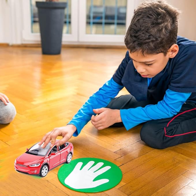 1:32 Scale Model X Alloy Car Model Diecast Toy Vehicles for Kids, Tesla car Model，Pull Back Alloy Car with Lights and Music