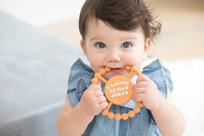 Bella Tunno Happy Teether ??Soft & Easy Grip Baby Teether Toy, Silicone Teether Ring to Help Soothe Gums