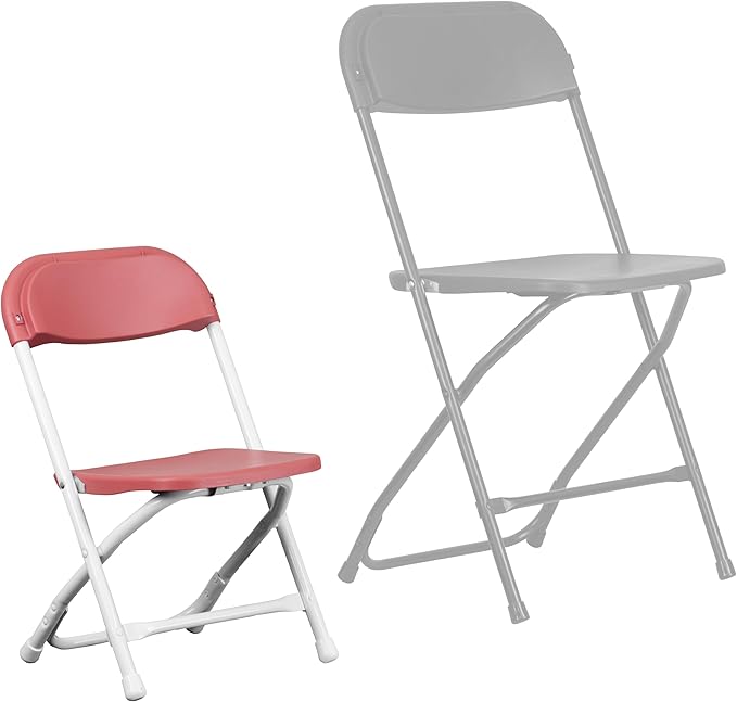 Flash Furniture Timmy 10 Pack Kids Burgundy Plastic Folding Chair