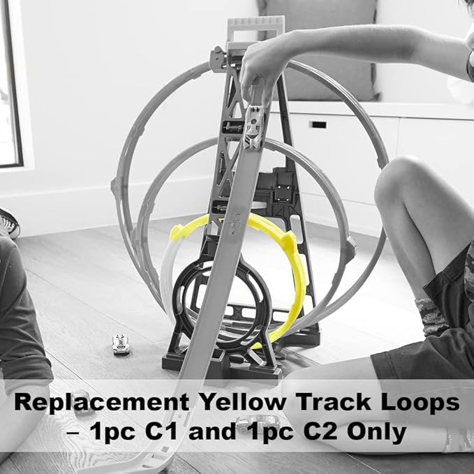 Replacement Parts for Hot Wheels Track Builder Unlimited Triple Loop GLC96 ~ 2 Yellow C1 and C2