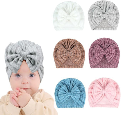 XYX Baby Girl Toddlers Breathable Cotton Hat Newborn Knotted Hat