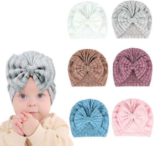 XYX Baby Girl Toddlers Breathable Cotton Hat Newborn Knotted Hat