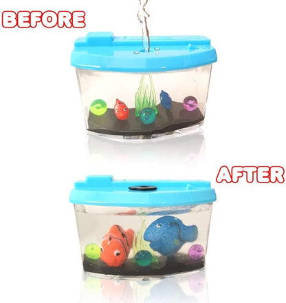 ArtCreativity 3 Inch Growing Aquarium Toy for Kids - Set of 3 - Fish Grow 5X Bigger in Water - Fun Expanding Animals - Best Gift Idea, Birthday Party Favor for Boys and Girls - Assorted Neon Colors