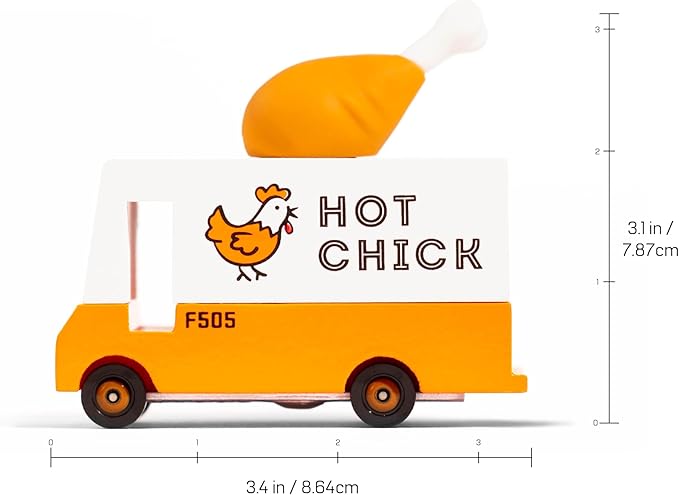 Candylab Toys CANDYCAR® Wooden Food Truck Collection - Fried Chicken