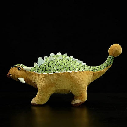 ZHONGXIN MADE Simulation Ankylosaurus Dinosaur Stuffed Plush Toy- 14inch Green Dinosaur Dragon Plushie, Figurines Dinosaur Stuffed Model Toys Soft, Gifts for Kids