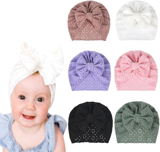 XYX Baby Girl Toddlers Breathable Cotton Hat Newborn Knotted Hat