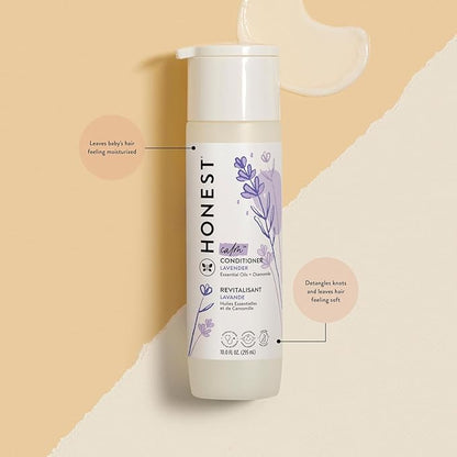 The Honest Company Silicone-Free Conditioner & 2-in-1 Cleansing Shampoo + Body Wash Duo | Gentle for Baby 20 fl