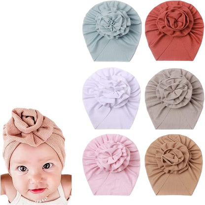 XYX Baby Girl Toddlers Breathable Cotton Hat Newborn Knotted Hat