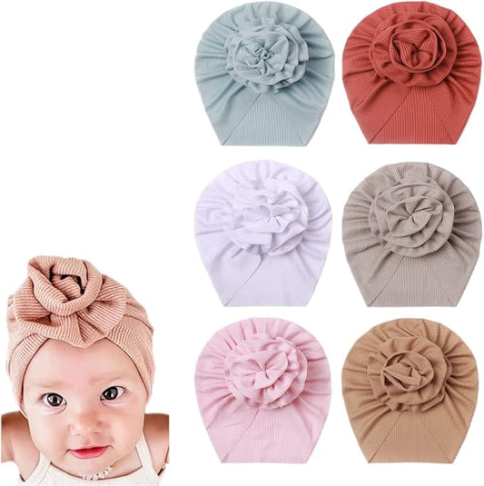 XYX Baby Girl Toddlers Breathable Cotton Hat Newborn Knotted Hat