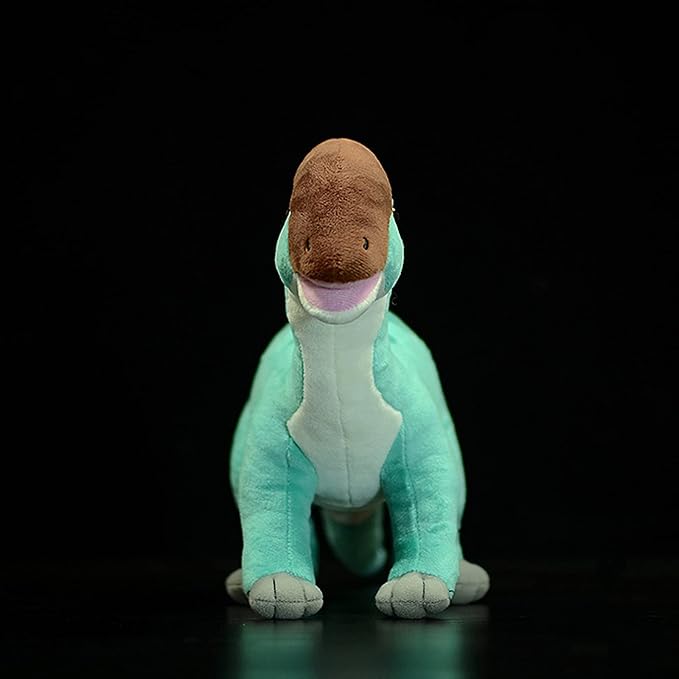 ZHONGXIN MADE Simulation Parasaurolophus Dinosaur Plush Toy - Realistic 16" Blue Parasaurus Dinosaur Stuffed Plushie, Figurines Stuffed Model Toys, Unique Plush Gift Collection for Kids