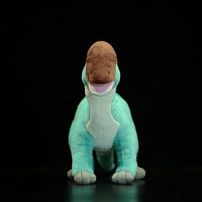 ZHONGXIN MADE Simulation Parasaurolophus Dinosaur Plush Toy - Realistic 16" Blue Parasaurus Dinosaur Stuffed Plushie, Figurines Stuffed Model Toys, Unique Plush Gift Collection for Kids