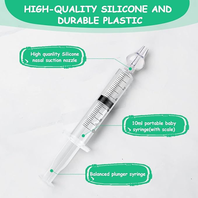 Baby Nasal Irrigator, 4PCS Nasal Syringe for Baby