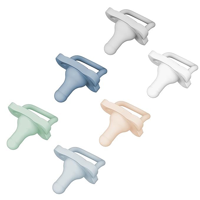 Dr. Brown's HappyPaci 100% Silicone, Newborn Baby Pacifiers 0-6 Months 6 Pack