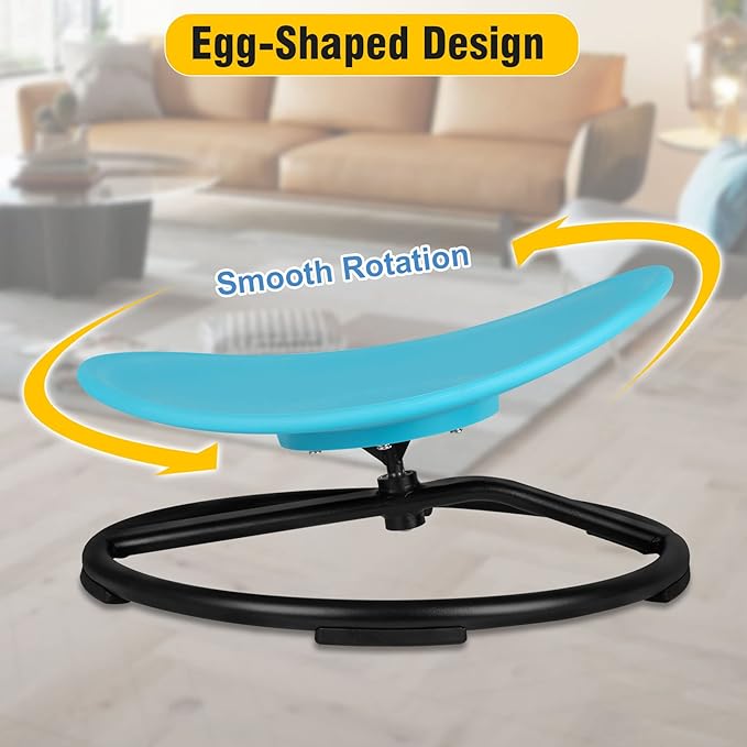 Kids Sensory Swivel Chair, Autism Spinning Chair for Kids Sensory, Sensory Toy Chair, Training Body Coordination, No Assembly Required (Red)