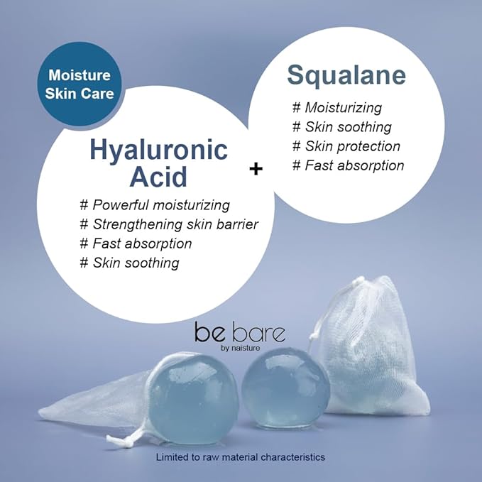 Be Bare Aqua Jelly Ball Cleanser, Daily Face Wash Korean (1.41oz)