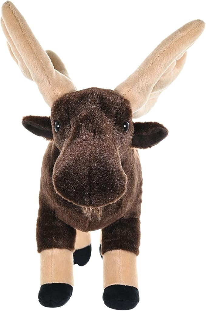 Wild Republic Moose Plush, Stuffed Animal, Plush Toy, Gifts for Kids, Cuddlekins 12"