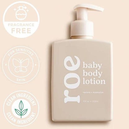 Roe Wellness- Baby Lotion Moisturizer Fragrance-Free | Great For Sensitive Skin Lightweight Moisturizing Lotion