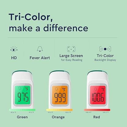 Forehead Thermometer for Adults and Kids, Fast Accurate Thermometer with Fever Alarm 1S Reading