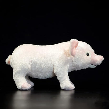 ZHONGXIN MADE Simulation Pink Pig Plush Toy - Cute 14inch Pig Stuffed Animal Toys, Soft Pig Pillow, Lifelike Pig Plushie Toys Hugging Pillow Gifts for Kids