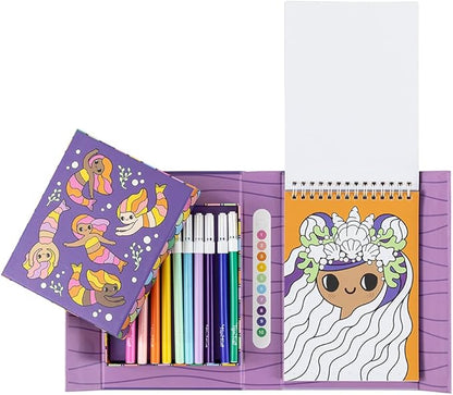 Tiger Tribe: Color by Numbers - Mermaids & Friends - Activity Set, Themed Coloring Pages, Markers, Color A Number at A Time, Kids Ages 5+