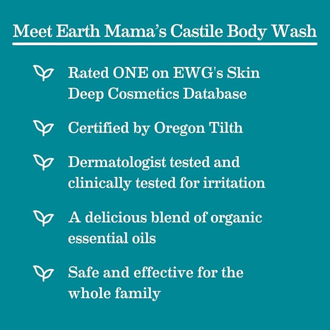 Earth Mama Ginger Fresh Foaming Hand Soap and All Purpose Body Wash for Sensitive Skin, Liquid Castile Soap with Organic Coconut Oil 5.3 fl