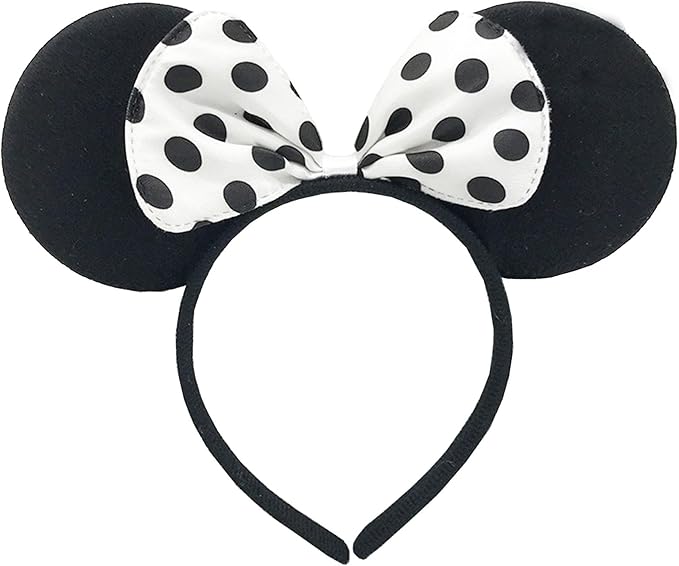 Mouse Ears Headband Shiny Mouse Ears Bows Hairband for Birthday
