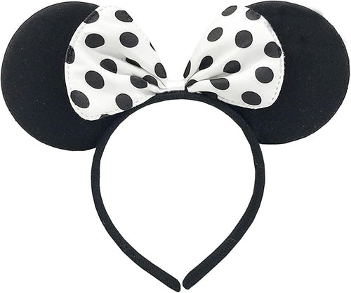 Mouse Ears Headband Shiny Mouse Ears Bows Hairband for Birthday