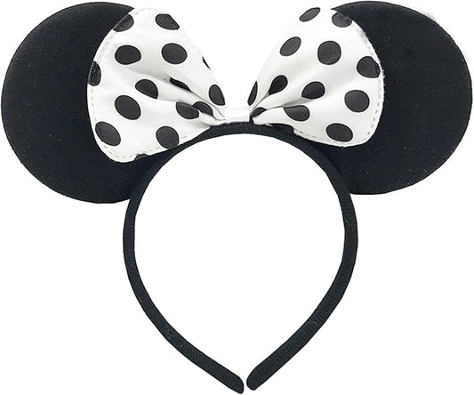Mouse Ears Headband Shiny Mouse Ears Bows Hairband for Birthday