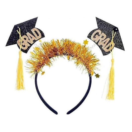 Class of 2024 Glitter Sequins Star Mini Grad Cap Headbands