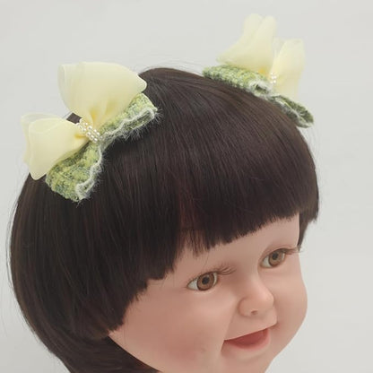 Fairy Sheer Chiffon Ribbons Cat Ear Bow Hair Clips -2Pcs