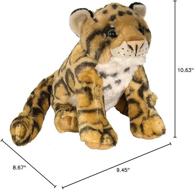 Wild Republic Clouded Leopard Plush, Stuffed Animal, Plush Toy, Gifts for Kids, Cuddlekins 12 Inches