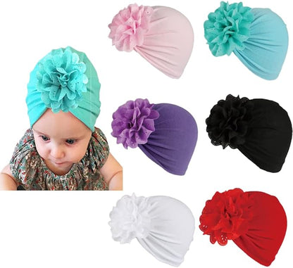 XYX Baby Girl Toddlers Breathable Cotton Hat Newborn Knotted Hat