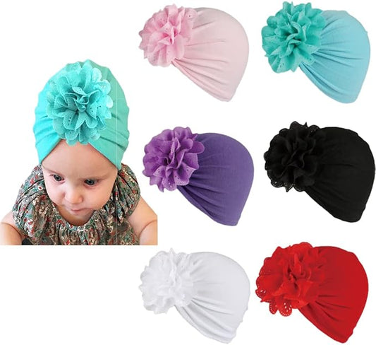 XYX Baby Girl Toddlers Breathable Cotton Hat Newborn Knotted Hat