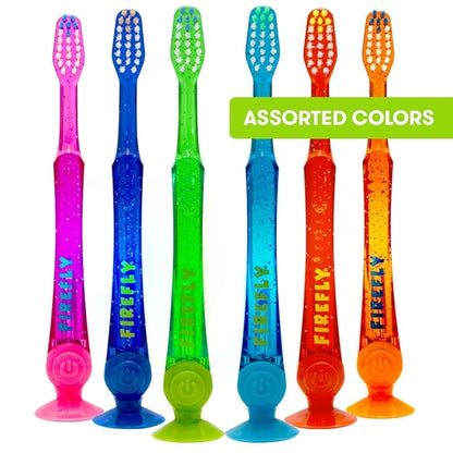 FIREFLY Light-up Timer Toothbrush with Suction Cup, 2 Count