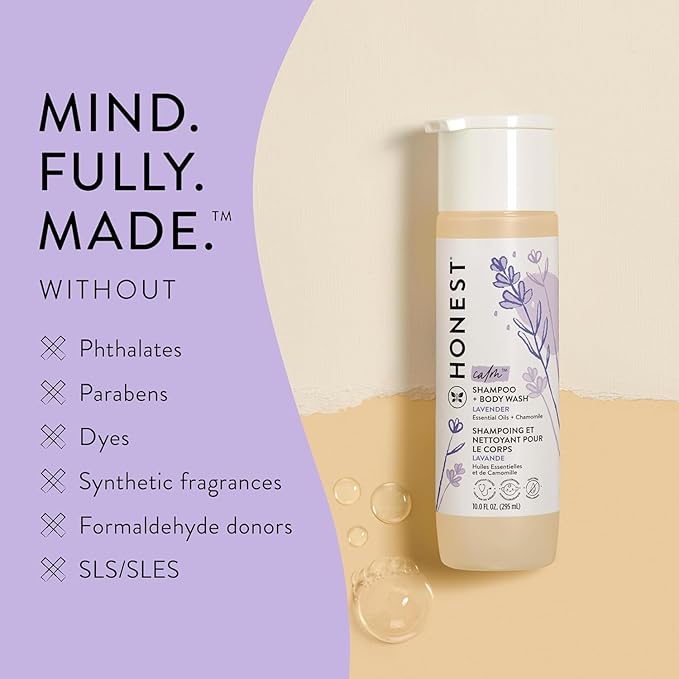 The Honest Company Silicone-Free Conditioner & 2-in-1 Cleansing Shampoo + Body Wash Duo | Gentle for Baby 20 fl