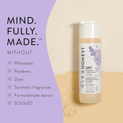 The Honest Company Silicone-Free Conditioner & 2-in-1 Cleansing Shampoo + Body Wash Duo | Gentle for Baby 20 fl