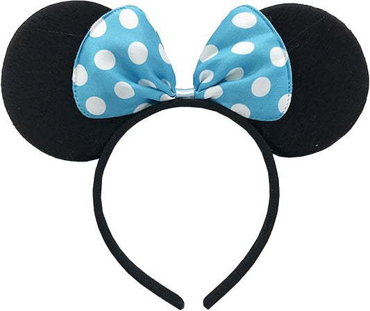 Mouse Ears Headband Shiny Mouse Ears Bows Hairband for Birthday
