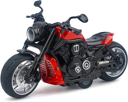 Pull Back Motorcycle Toys - Toy Motorcycle with Flashing Light 3+ Kids