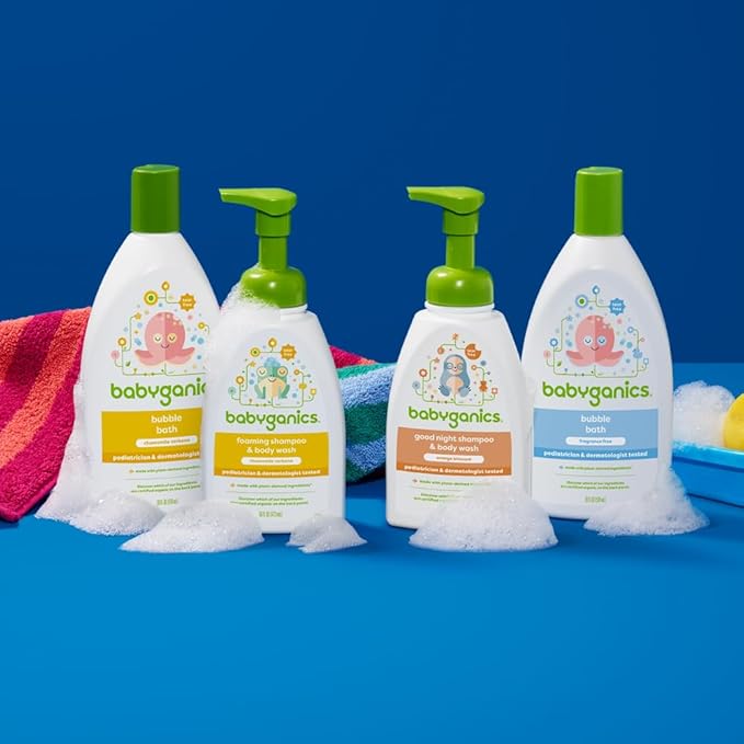 Babyganics Baby Shampoo + Body Wash Pump Bottle, Fragrance Free 16 Fl