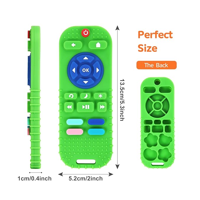 Hooku 2 Pack Silicone Teethers for Babies 0-6 Months, Teething Toys for Babies 6-12 Months 0-3 Months,