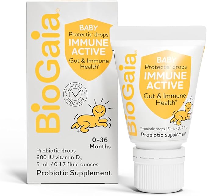 BioGaia Immune Active Baby Probiotic Drops + Vitamin D | for Digestive & Immune Health 0-36 Months