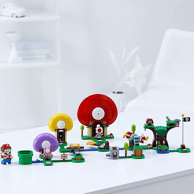 LEGO Super Mario Toad’s Treasure Hunt Expansion Set 71368 Building Kit; Toy for Kids to Boost Their Super Mario Adventures with Mario Starter Course (71360) Playset (464 Pieces)