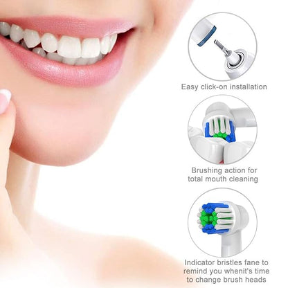 Replacement Toothbrush Heads Compatible with Oral-B Braun, 20 Pcs Professional Electric Brush Heads for Oral B Replacement Heads Refill Pro 500/1000/1500/3000/3757/5000/7000/7500/8000