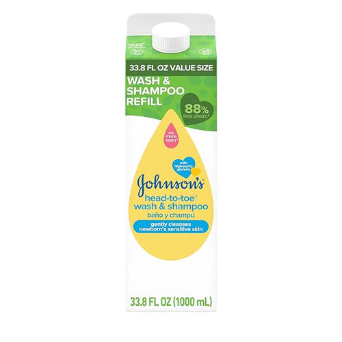 Johnson's Head-To-Toe Gentle Baby Body & Hair Wash, Tear-Free 33.8 fl.